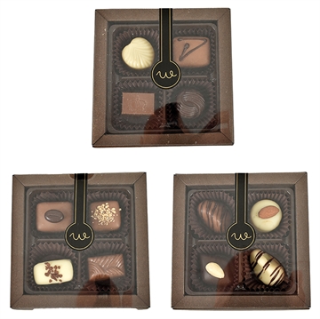 Fylt sjokolade - 4 stk eske sortiment